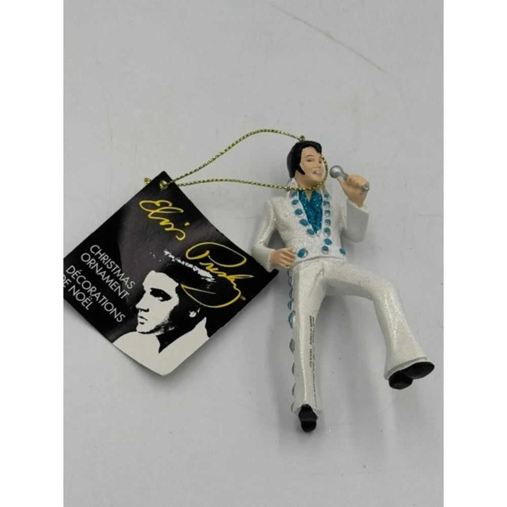 Elvis Presley Kurt S Adler Christmas Ornament White Jumpsuit Glitter 2017